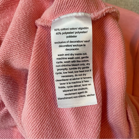 Tommy Hilfiger Bubble Gum Pink Crewneck Tommy French Terry Sweatshirt Casual - Picture 10 of 12